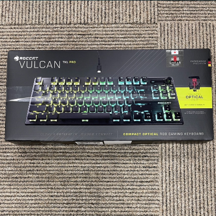 ROCCAT メカニカル ゲーミングキーボード USB パソコン対応 Vulcan TKL Pro JP 日本語配列 有線 ブラック/黒 オプティカル  リニア テンキーレス RGB ボリュームダイヤル | MONOLITHIC